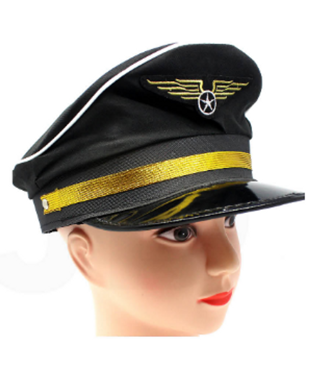 black pilot hat