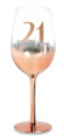 21 ROSE GOLD STEM WINE GLASS OMBRE Discount Party World