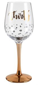 30 ROSE GOLD STEM WINE GLASS Discount Party World