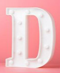 LED Letter D Discount Party World