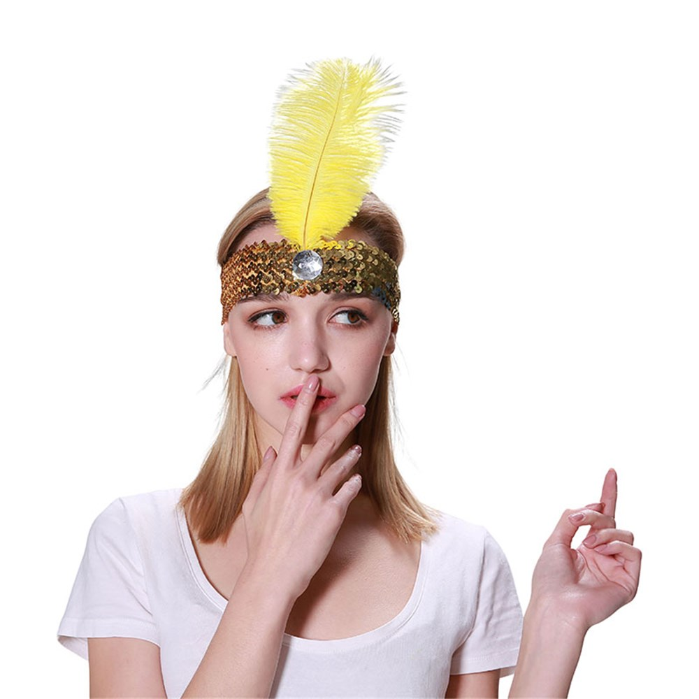 FLAPPER HEADBAND-YELLOW Discount Party World