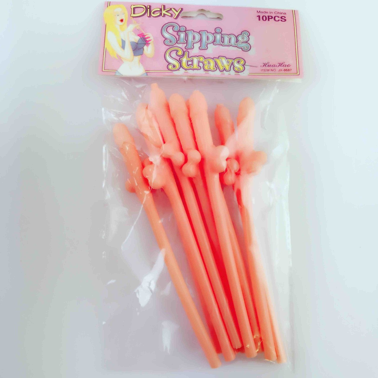 10 Pack Dicky Sipping Straws – Bachelorette Party Funny Gag Gift Favors – Pipedream PD6203-01