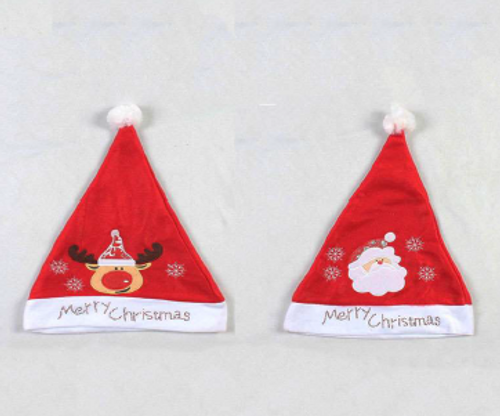 SANTA HAT WITH SANTA/REIND