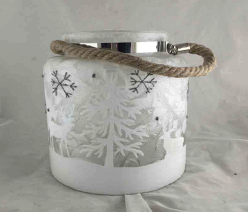 HANDPAINTED GLASS JAR DIA2