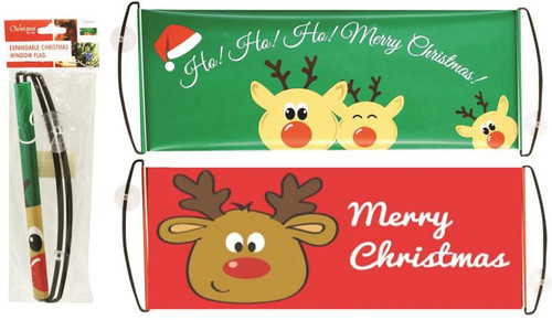 Expandable Christmas Window Flag
