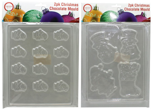 2pk Christmas Chocolate Mould 24 x 19cm