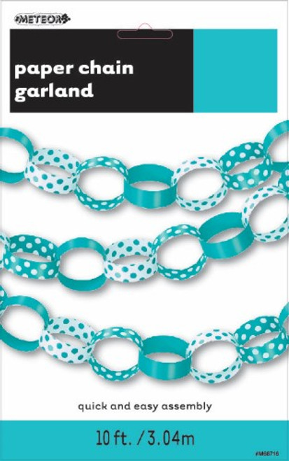 DOTS PAPER CHAIN - C/TEAL