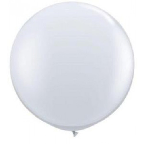 60cm White Round Latex Balloons