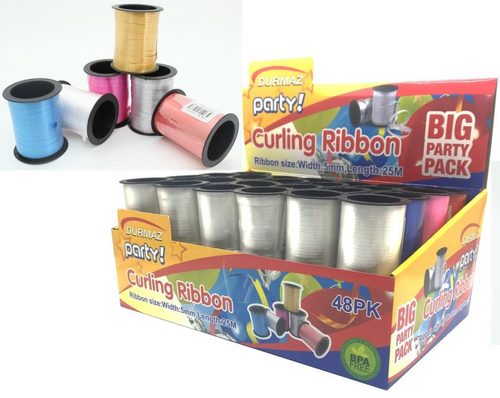 Curling Ribbon - 5MMx25Mtre 6 Assorted Colours