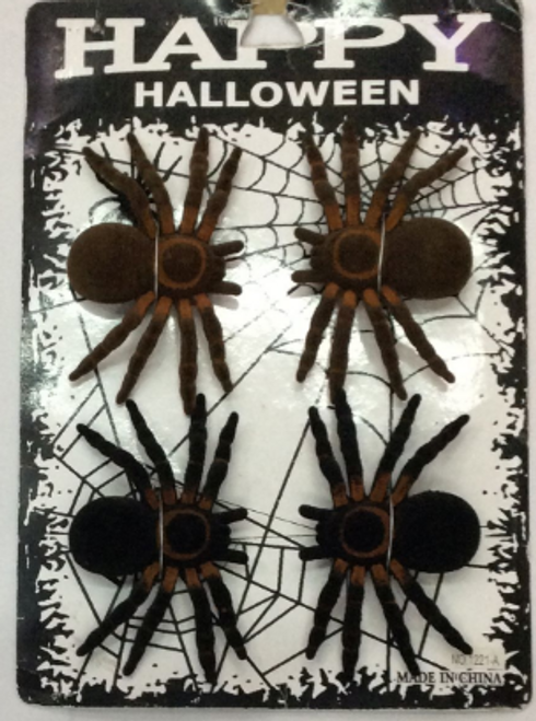 PK/4 SPIDERS ON COLOUR CARD