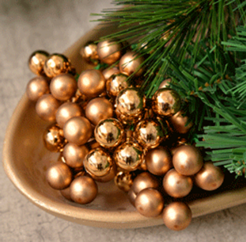 SKU079 PK72 1.2CM COPPER GLASS BAUBLE CLUSTERS