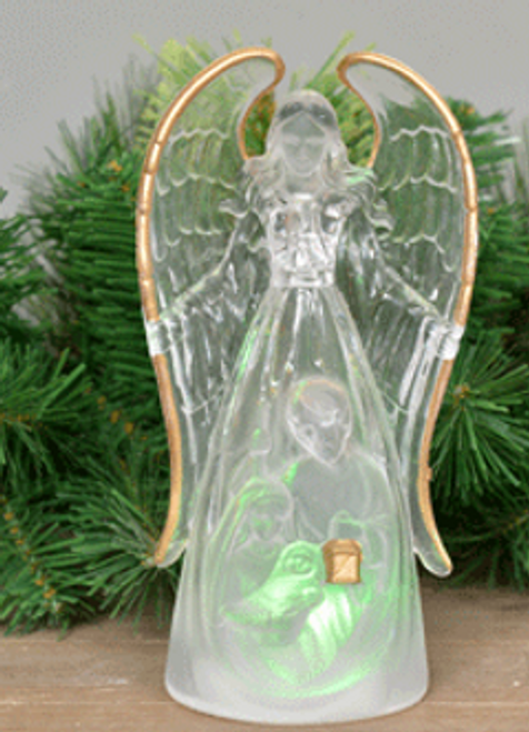 SKU701 ACRYLIC LIT ANGEL FIGURINE DECORATION (21CM)