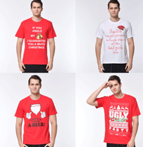 SKU644 4AS MENS XMAS TSHIRTS 1PC