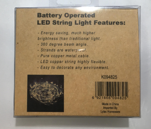 Battery Operated Led String Light Features