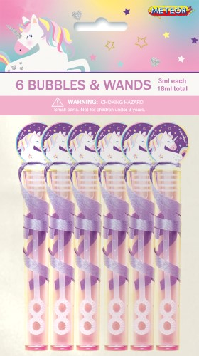 6 BUBBLES & WANDS - UNICORN