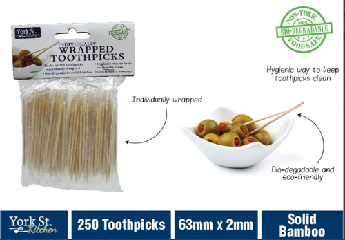 250pk Individual Fresh Sealed Toothpicks