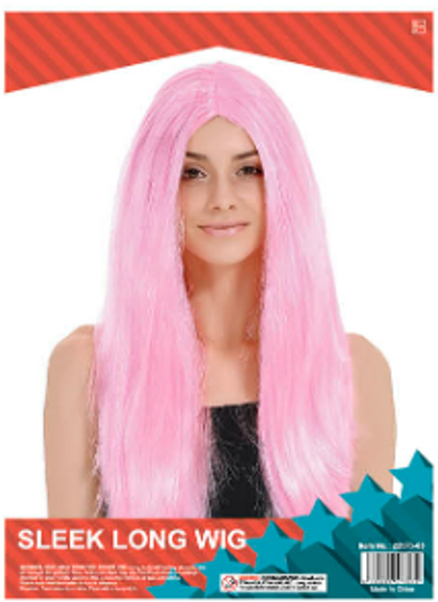 Sleek Long Wig (Pink)