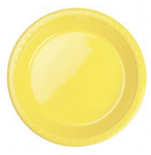FS Round Banquet Plate 10.5" Canary Yellow 20pk