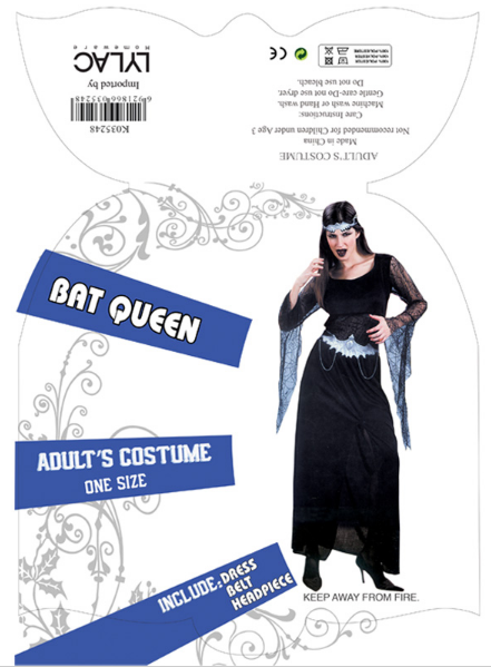 HALLOWEEN COSTUME LADY BAT QUEEN