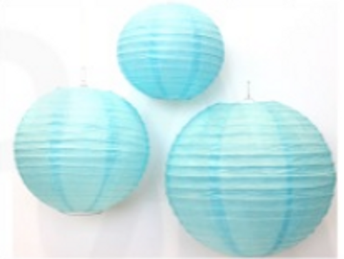 Round Lantern (12) (Light Blue)