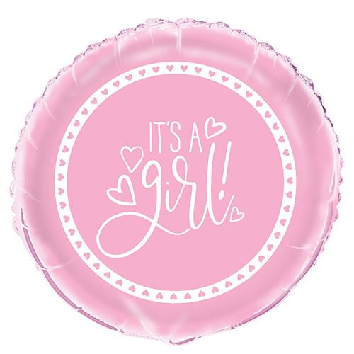 IT'S A GIRL 18" FOIL BLN PKG