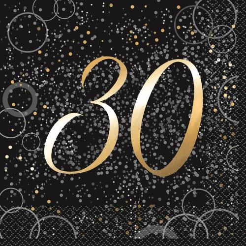 GLITZ GOLD 16 LUN NAPKINS - 30