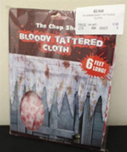 1 X1.8 M BLOODY TATTERED CLOTH