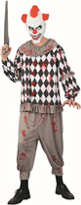 CREEPY HARLEQUIN CLOWN COSTUME SHIRT , PANTS CREEPY HARLEQUIN CLOWN COSTUME SHIRT , PANTS