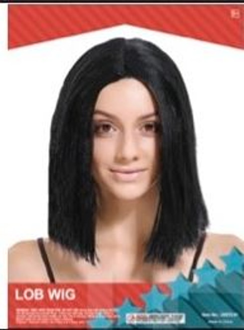 Women Lob Wig Black