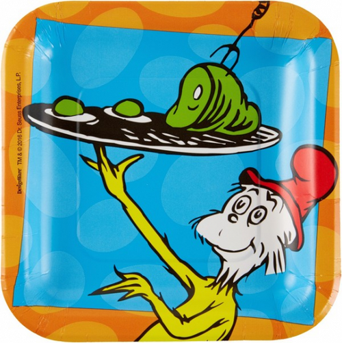 DR.SEUSS 17CM SQUARE PLATES