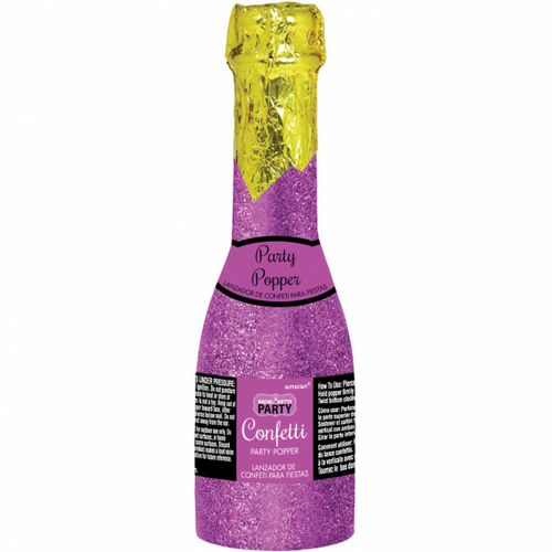 BACHELORETTE PARTY CONFETTI POPPER GLITTERED CHAMPAGNE BOTTLE