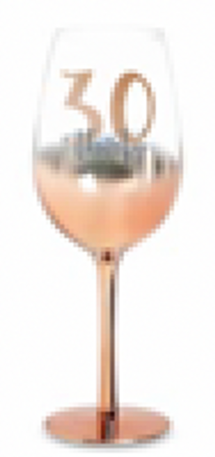 30 ROSE GOLD STEM WINE GLASS OMBRE