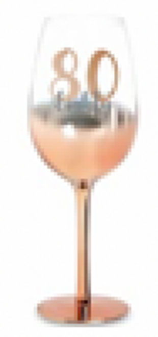 80 ROSE GOLD STEM WINE GLASS OMBRE