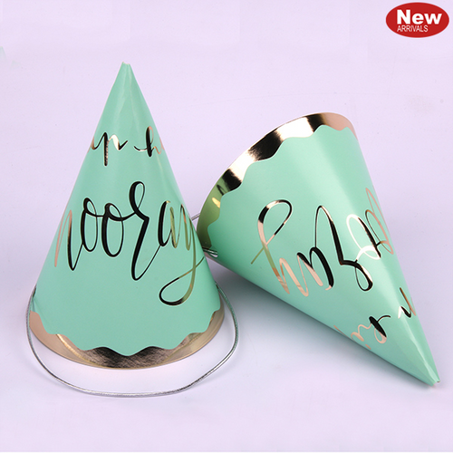 4pk Luxe Mint Party Hats
