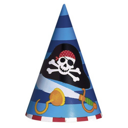 Pirate Party Ppr Hats 8pk