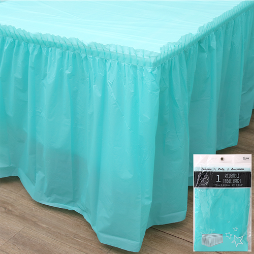 426CM TABLE SKIRT-TEAL