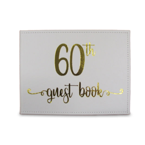 60 gold guest book