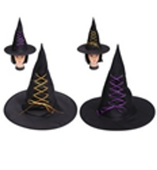 ASST. WITCH'S HAT - Black 1PC ASST. WITCH'S HAT - Black 1PC