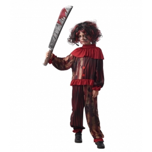 BOYS CREEPY CLOWN COSTUME COLLAR JUMPSUIT BOYS CREEPY CLOWN COSTUME COLLAR JUMPSUIT