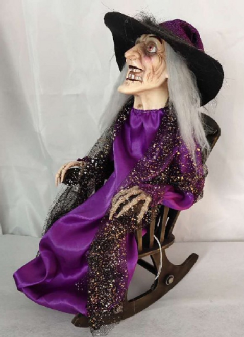 Animated Witch On Rocking Chair 37X22X56Cm Animated Witch On Rocking Chair 37X22X56Cm