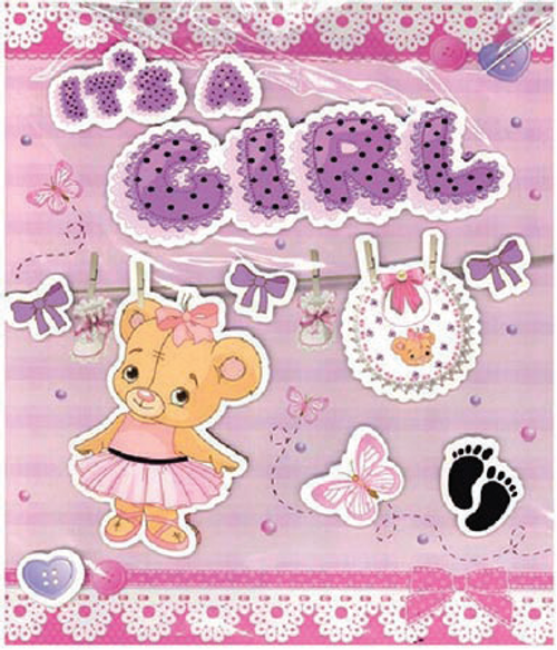 CARD NQSQUARE BABY GIRL