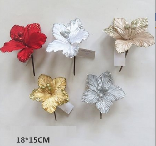 FLOWER GLITTER 4COLS 18X15CM