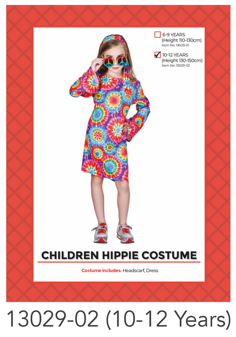 Children Hippie Costume (10-12 years)