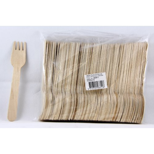 WOODEN FORK 155mm Pk100