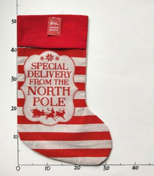SPECIAL DELIVERY XMAS STOCKING 54 x 32CM