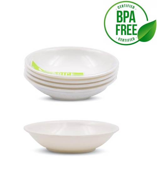 White Melamine 9CM Sauce Dishes - 4PK