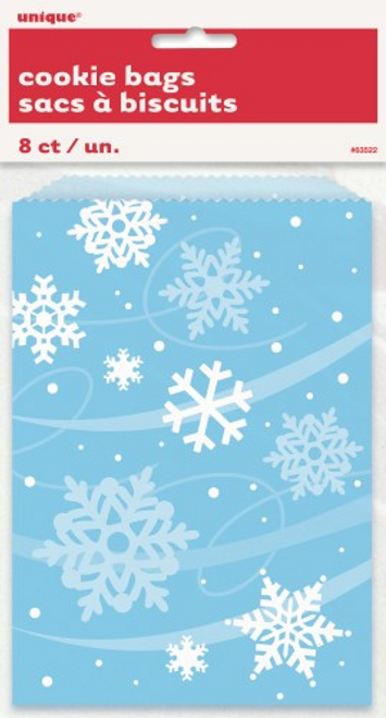 8 SNOWFLAKE COOKIE BAGS