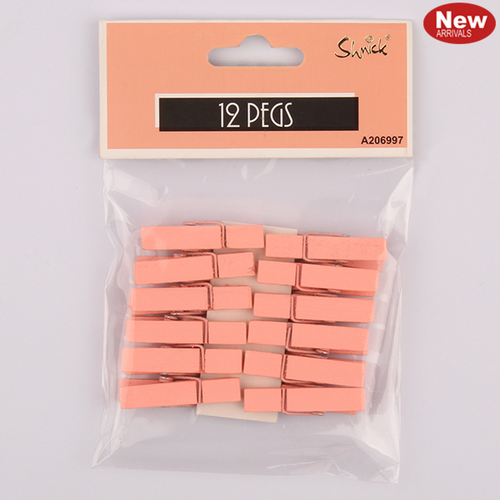 12pk Coral Pegs (3.5cm)