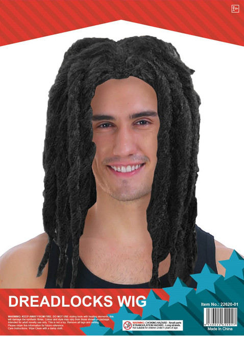 Mens Rastas Dreadlocks Wig (Black)