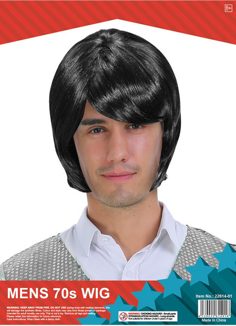 Mens 70s Wig (Black)